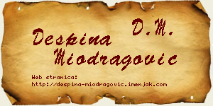 Despina Miodragović vizit kartica
